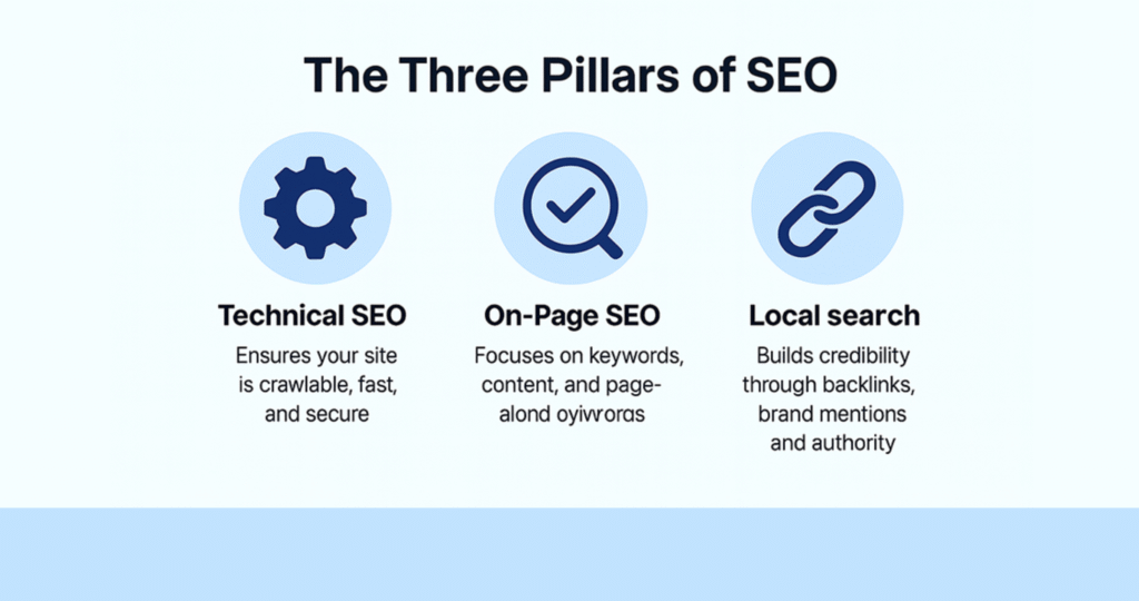 The Three Pillars of SEO
